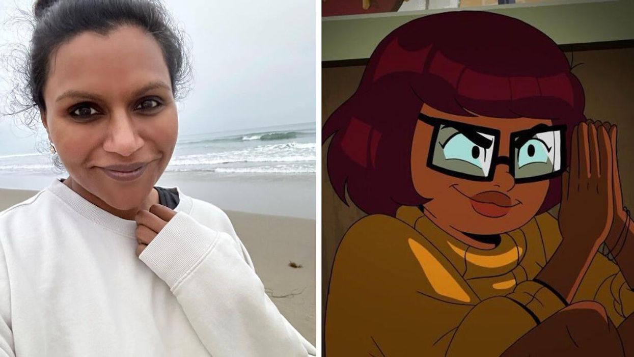 Mindy Kaling. Right: Velma.
