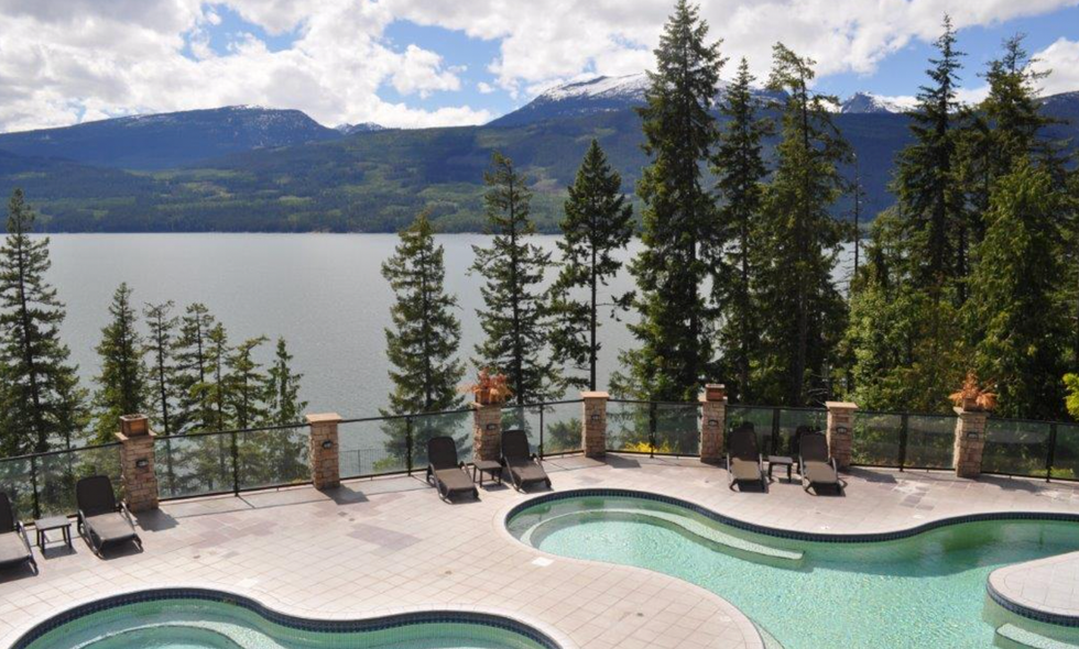 Mineral pools at the resort.
