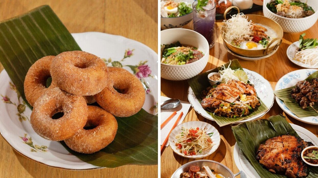 Mini doughnuts. Right: Thai-style brunch at Kiin Café.