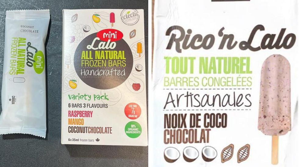 Mini Lalo and Rico 'n Lalo bars.