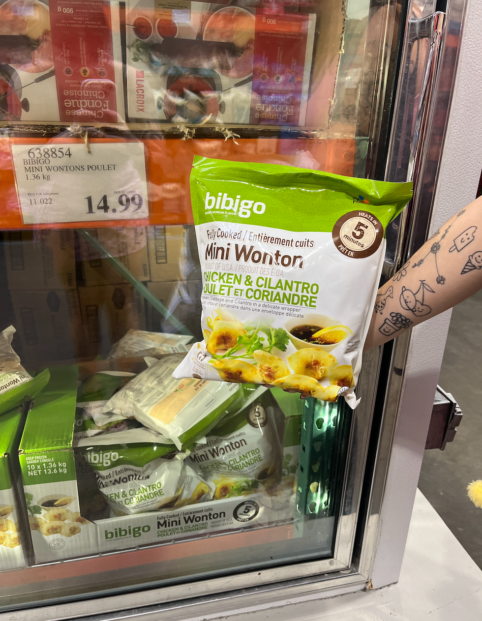 Mini Wonton du Costco.