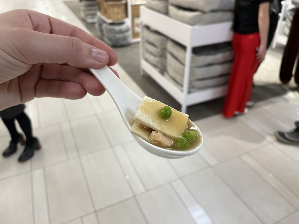 Mini Zellers hot chicken sandwich.