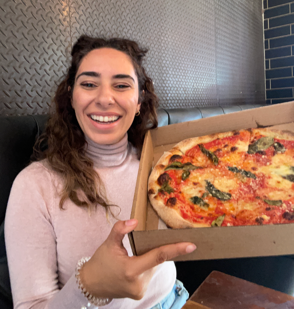 Mira Nabulsi at North of Brooklyn Pizzeria.