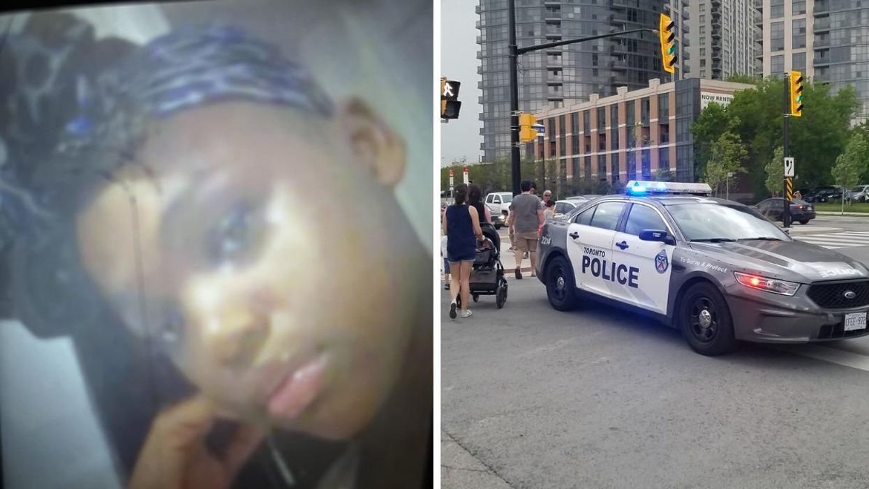 Missing teen Kallan Benjamin. Right: Toronto police