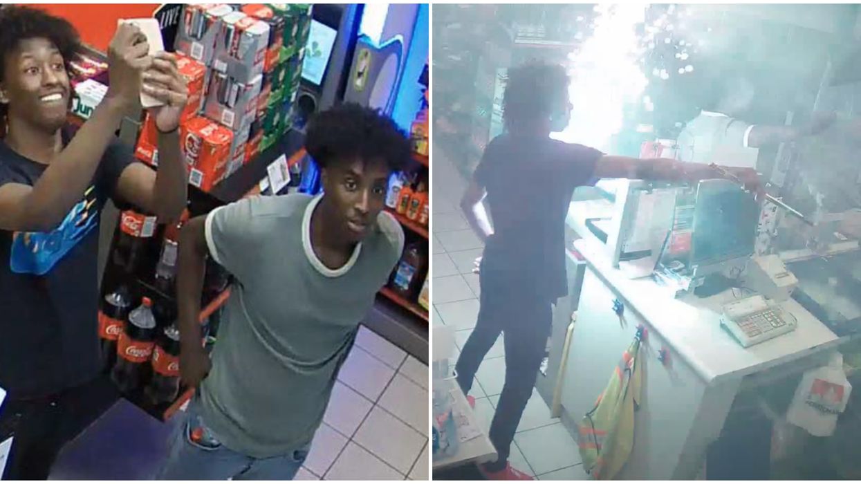 Mississauga Gas Station Fireworks Assault Video