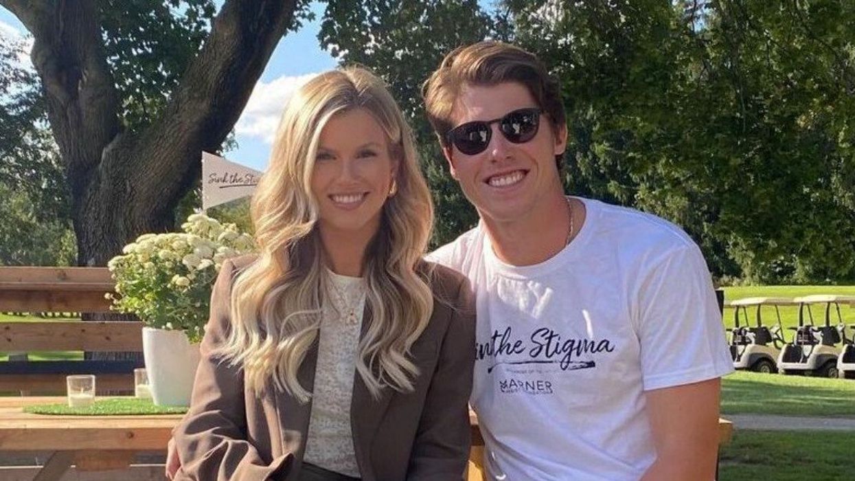 Mitch Marner and his wife Stephanie LaChance.