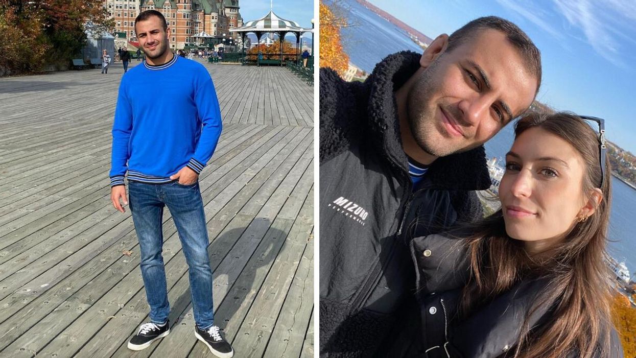 Mohab de L'île de l'amour. Droite : Mohab et sa copine Roxanne.
