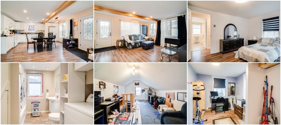 Montage des six pi\u00e8ces du 9, rue Lauzon \u00e0 Montr\u00e9al.