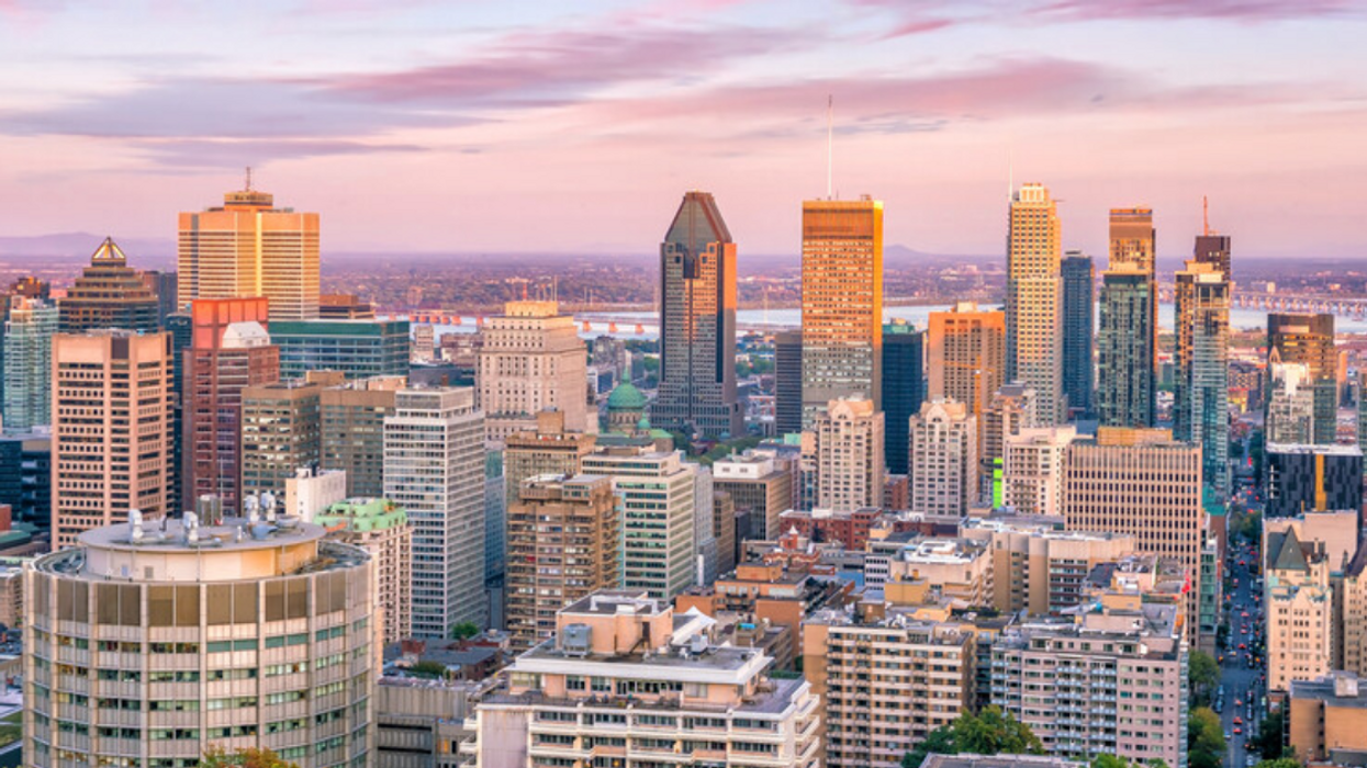 Montréal au coucher du soleil.