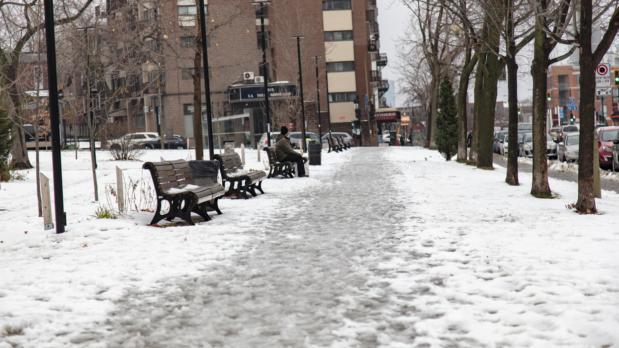 Montréal couverte de neige pendant l'hiver.