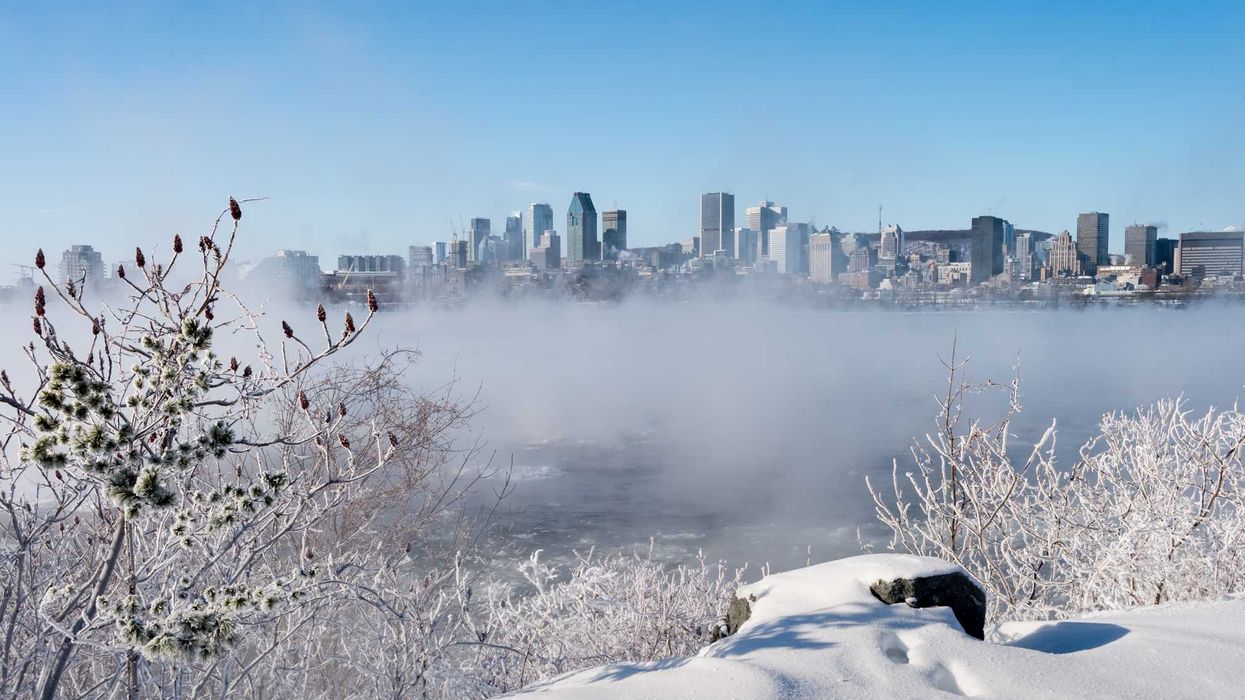 Montréal derrière un brouillard glacé, en plein mois de janvier.