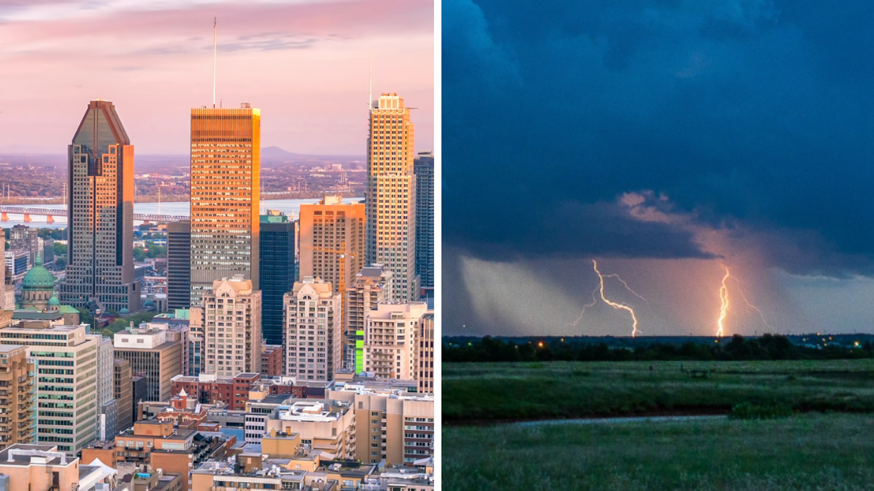 Montréal l'été. Droite : Des orages.