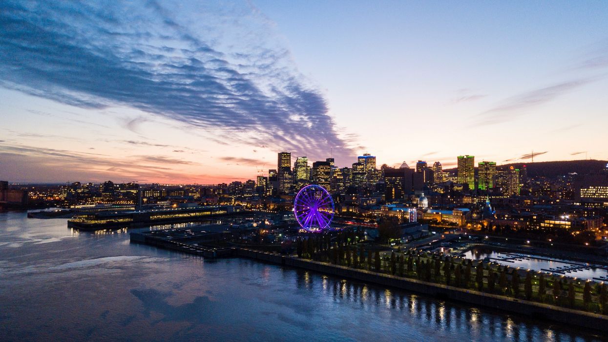 montreal skyline at sunset