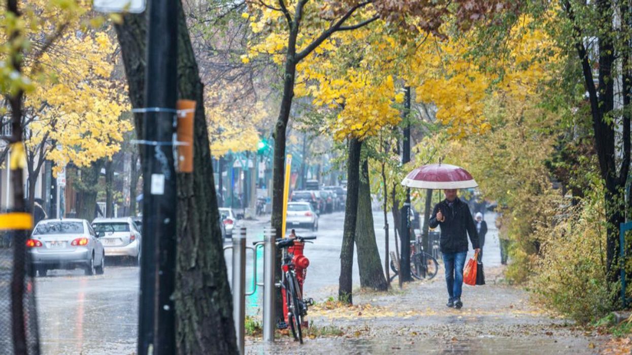 Montréal sous la pluie.