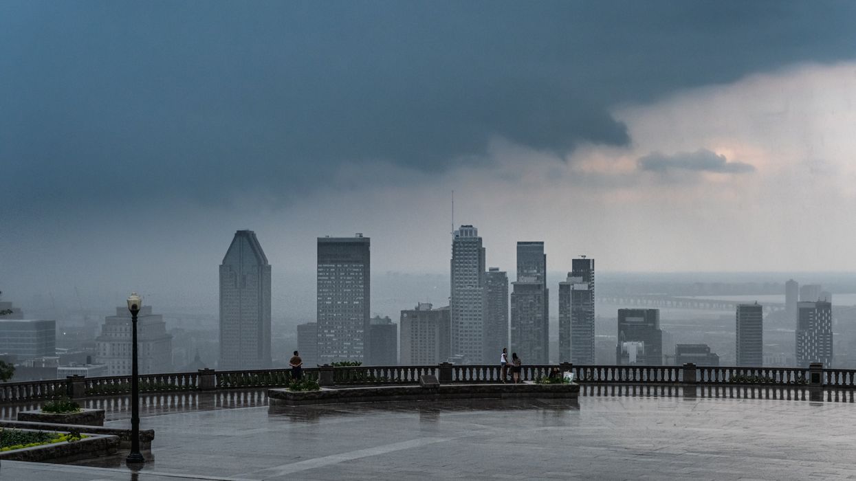 Montréal sous la pluie.