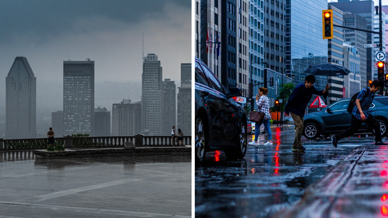 Montréal sous la pluie.