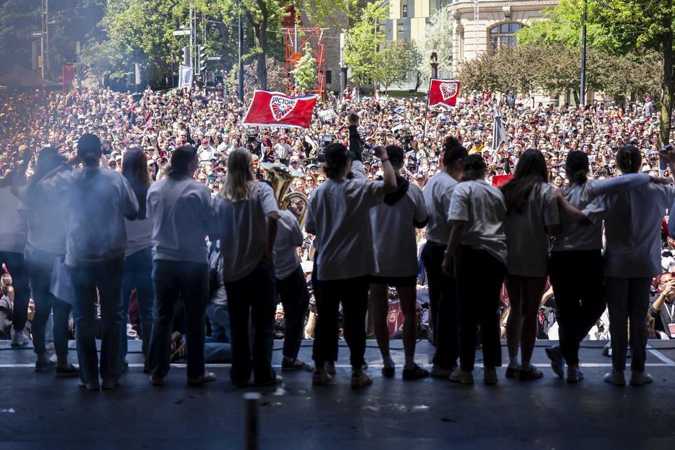 Montreal Victoire celebrate cup win with parade
