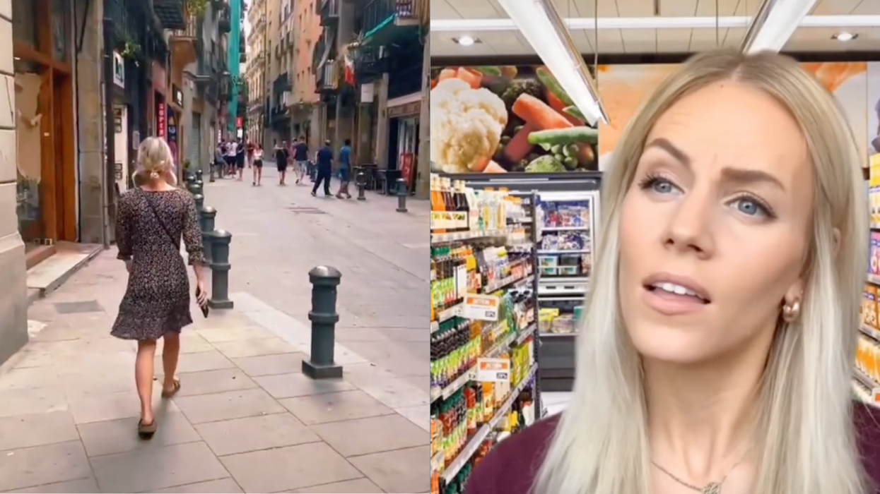 Morgan explaining cultural differences between the U.S. and Spain in her TikTok videos.