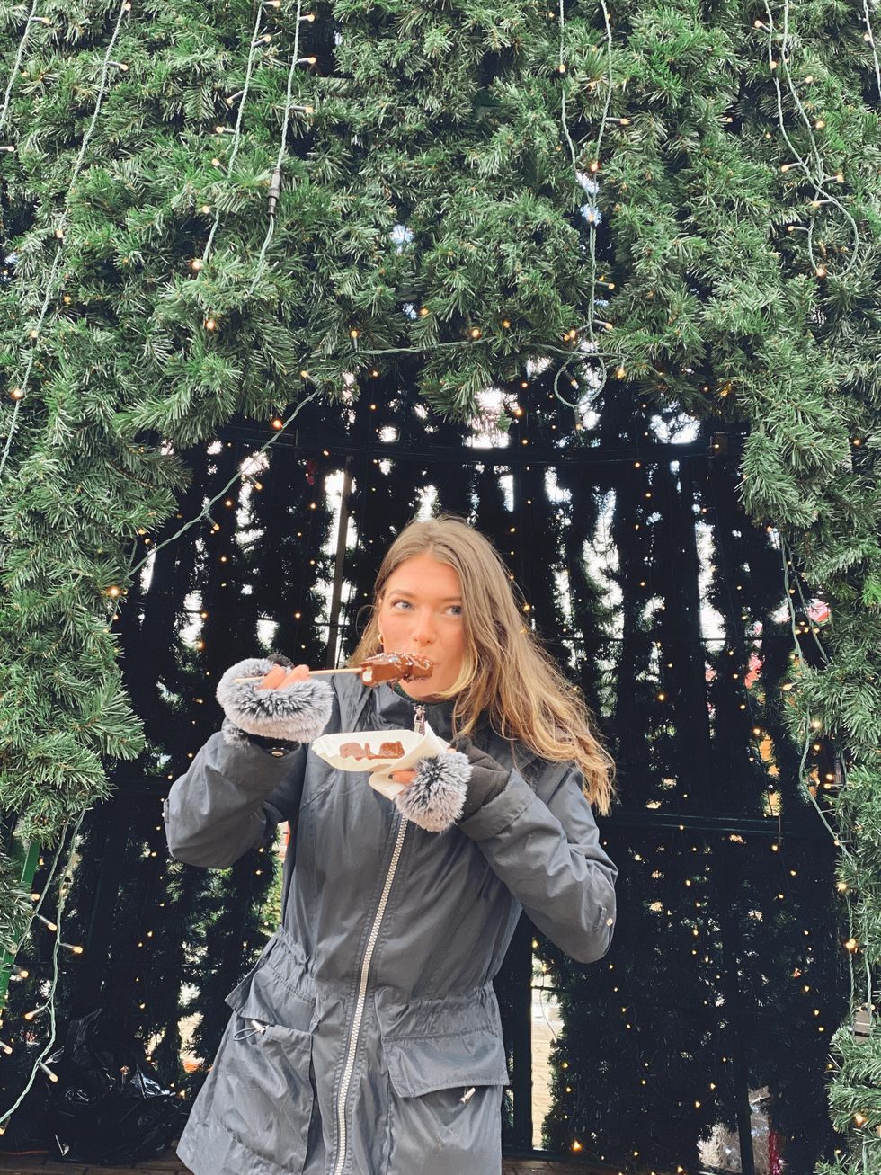 Morgan Leet at the Vancouver Christmas Market.