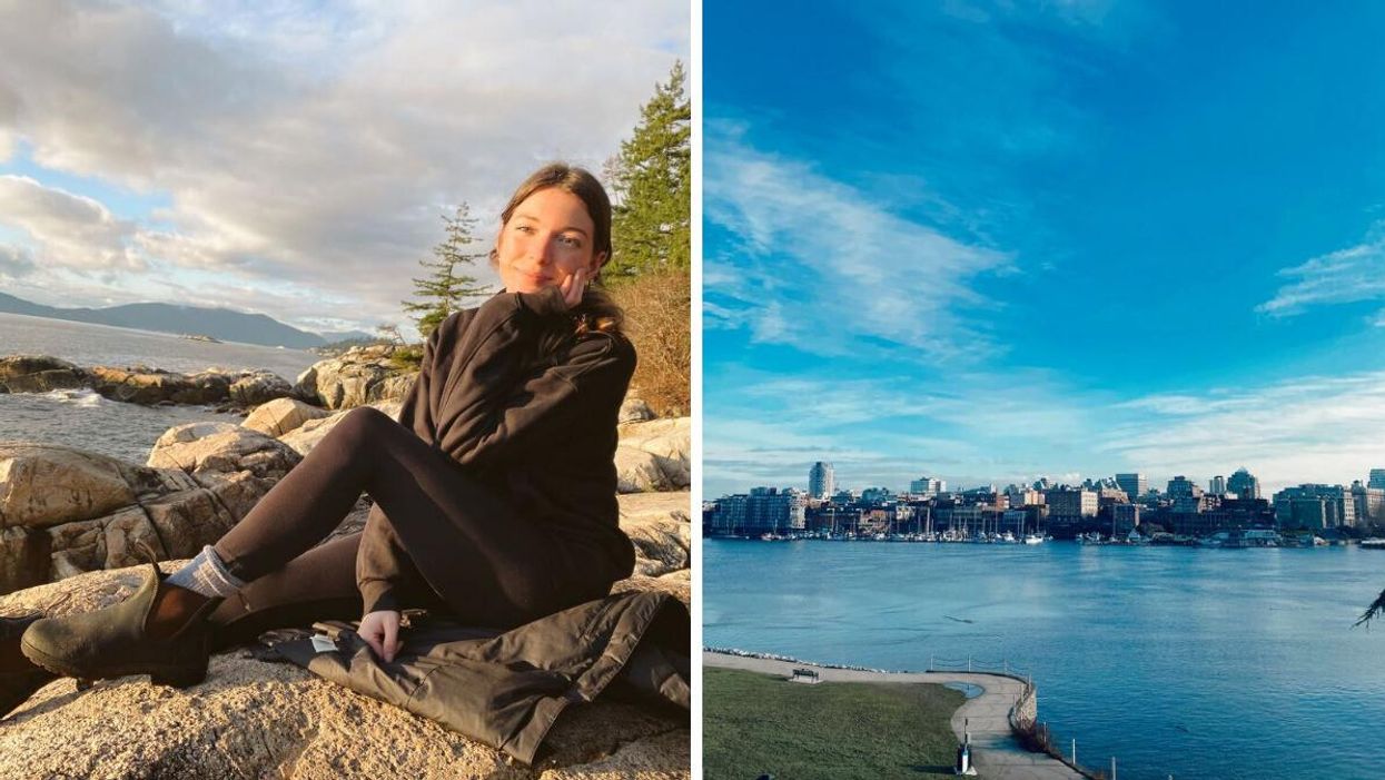 Morgan Leet in B.C. Right: Victoria, B.C.