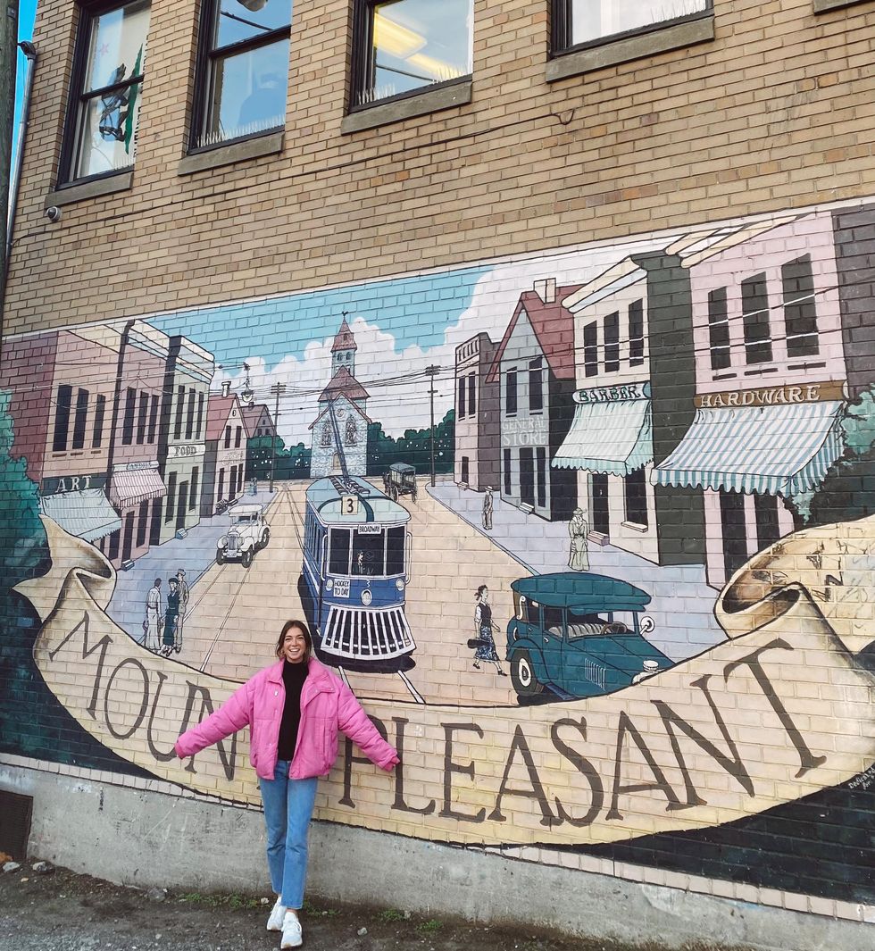 Morgan Leet in her neighbourhood in Vancouver.