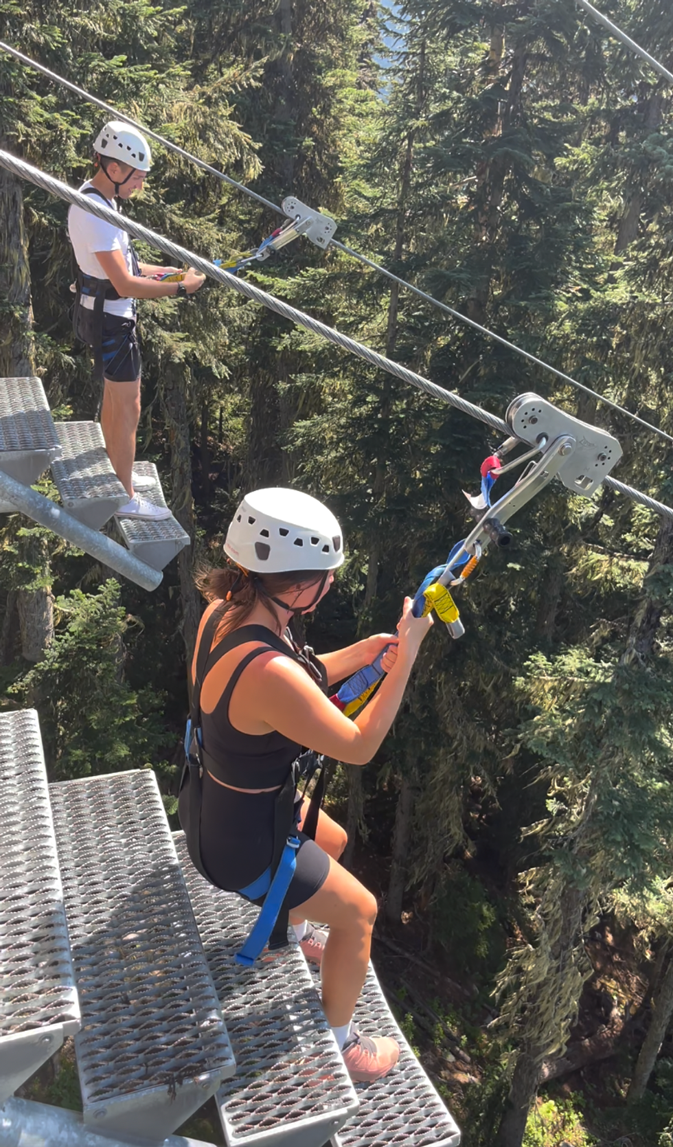Morgan Leet on the zipline.