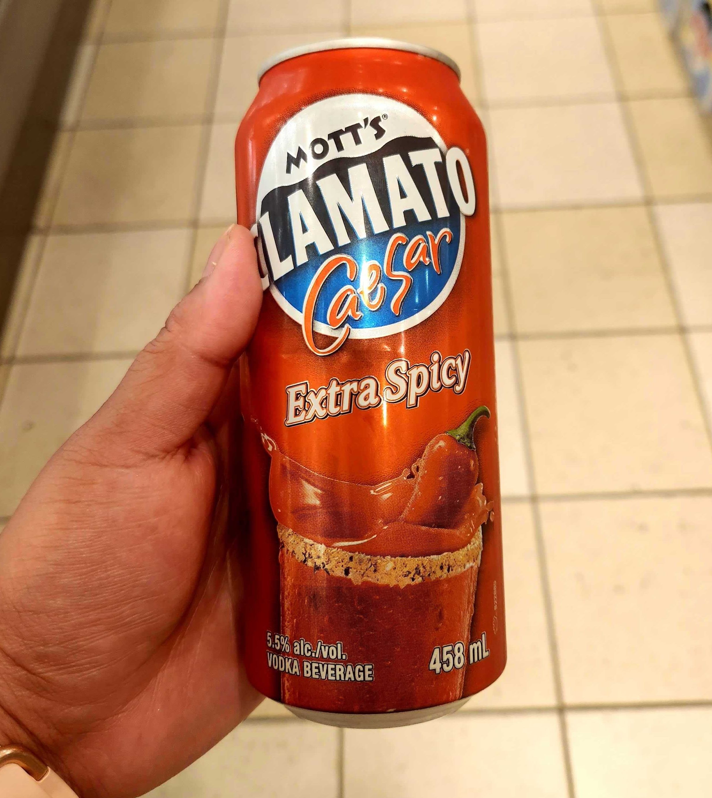 Mott's Clamato Extra Spicy Caesar at the LCBO.
