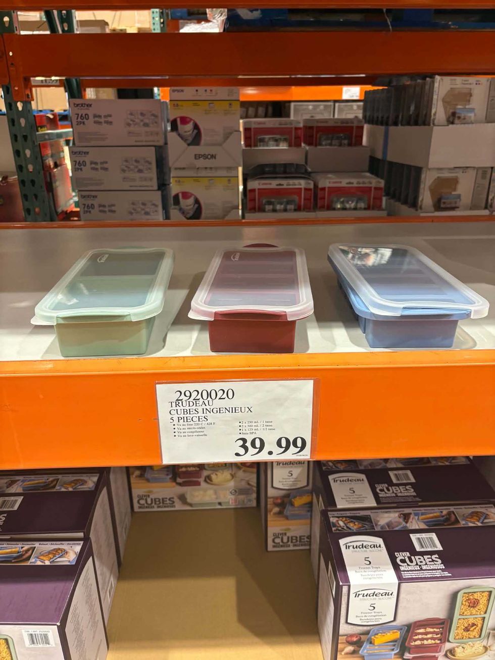 Moules de cong\u00e9lation Trudeau Clever Cubes en vente dans un entrep\u00f4t Costco