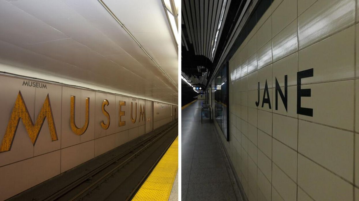 Museum station in Toronto. Right: Jane Station
