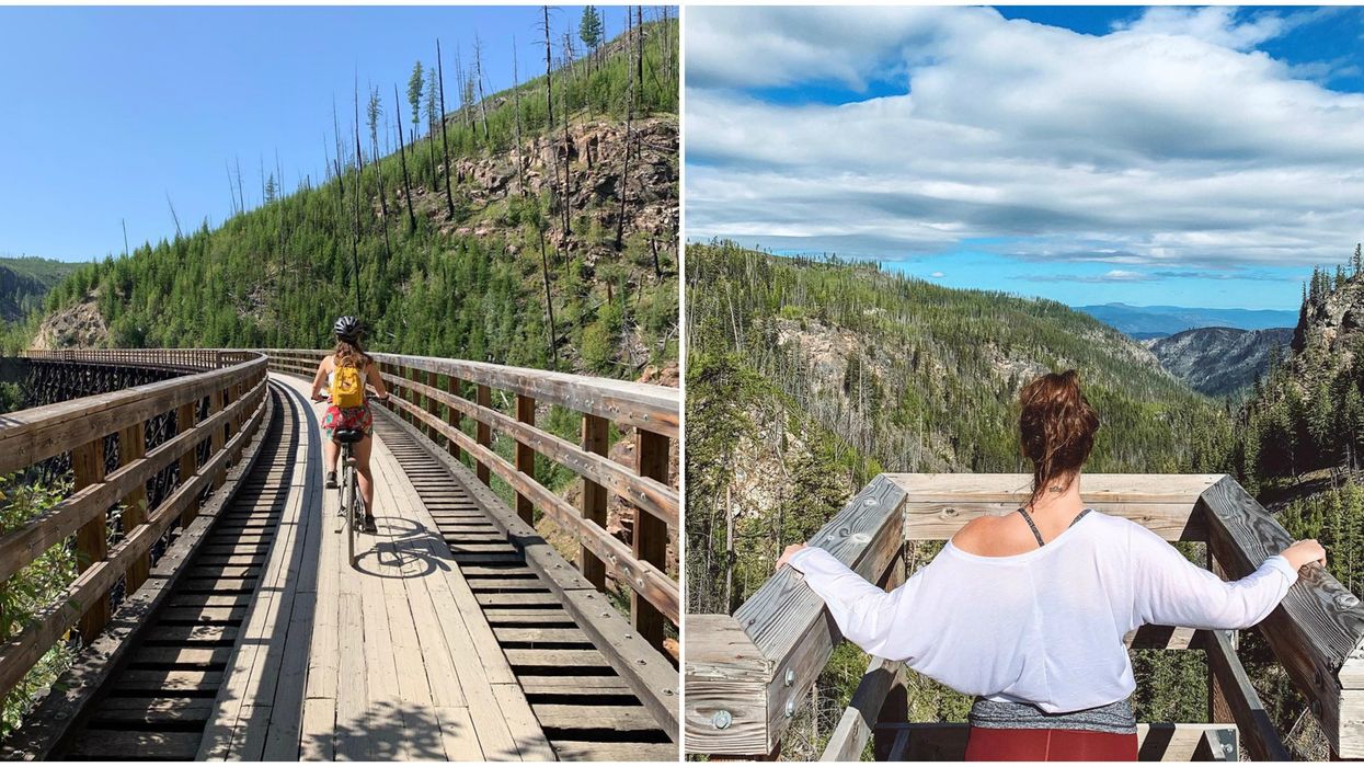 Myra Canyon Trestles In Kelowna Have A 12-km Hike That Takes You Through Tunnels