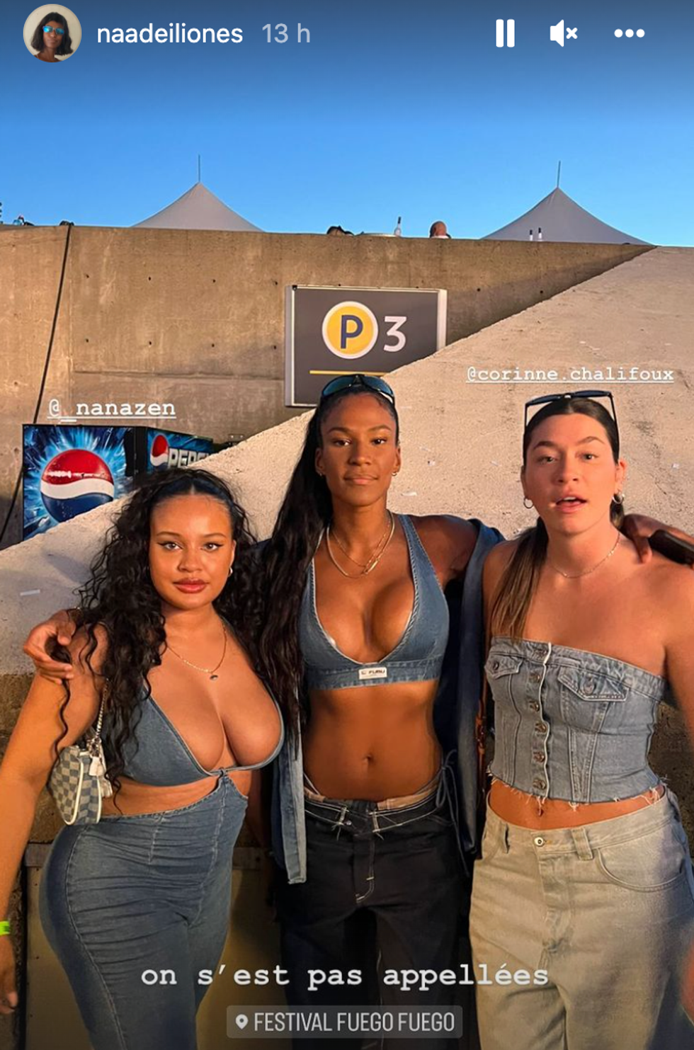 Naadei Lyonnais avec ses acolytes Corinne et la DJ Nana Zen.