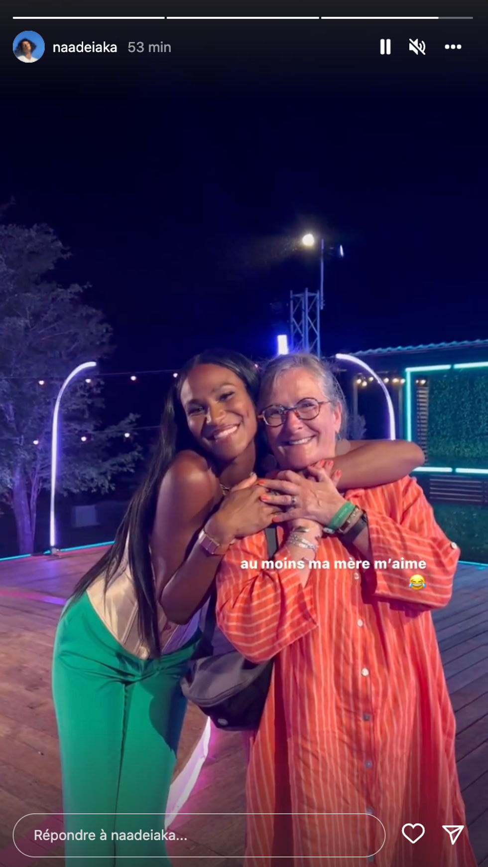 Naadei Lyonnais et sa maman.