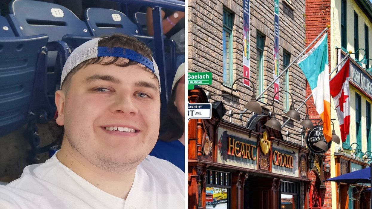 Narcity's Tomás Keating. Right: New Irish Village in Ottawa, Ontario, Canada.