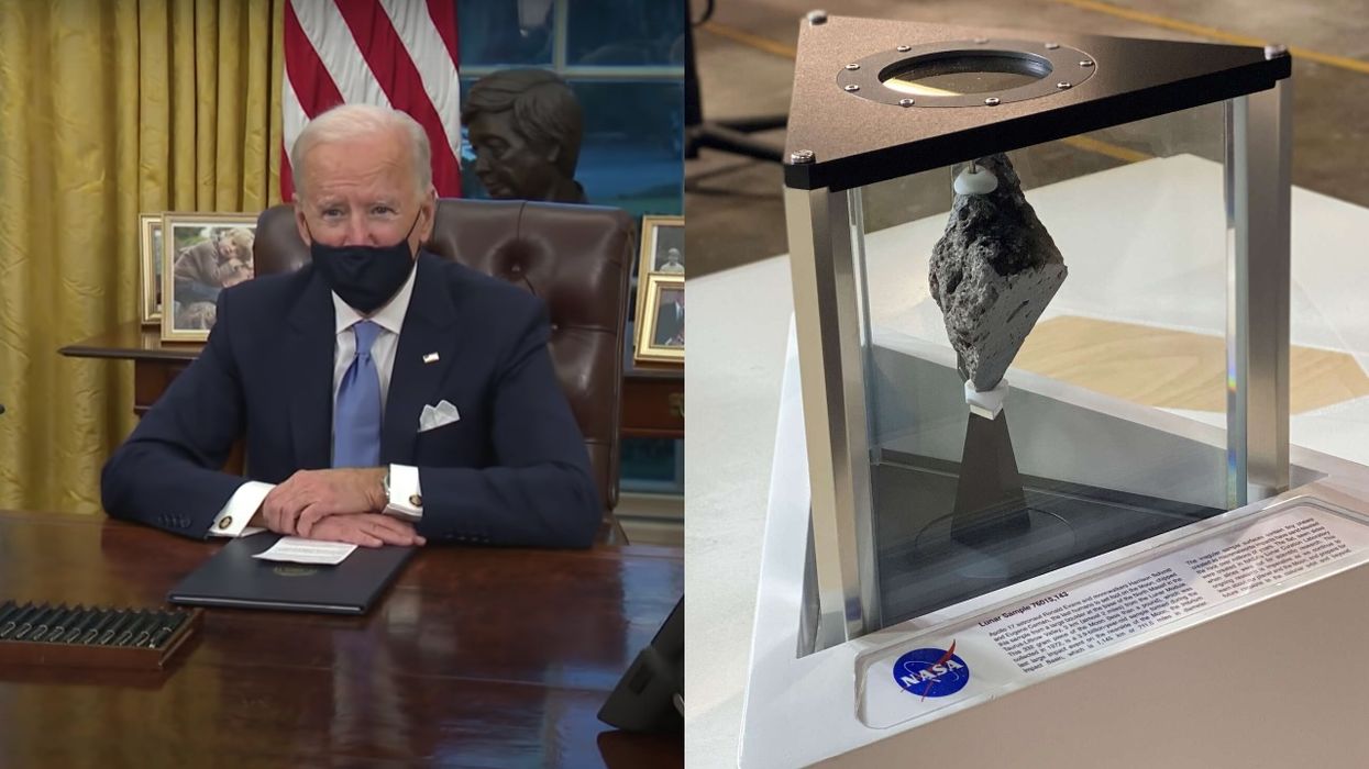 NASA Moon Rock Oval Office President Joe Biden
