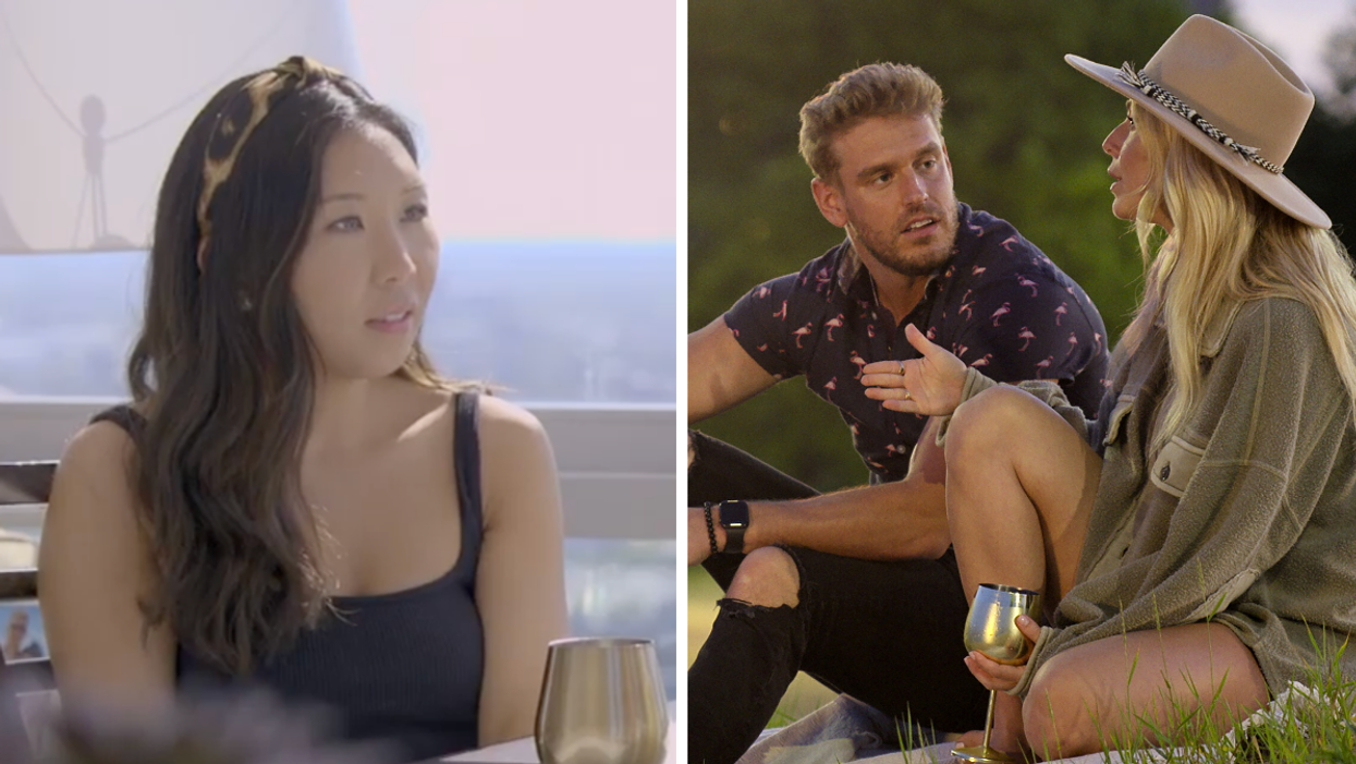 Natalie Lee in Love Is Blind. Right: Shayne Jansen and Shaina Hurley.