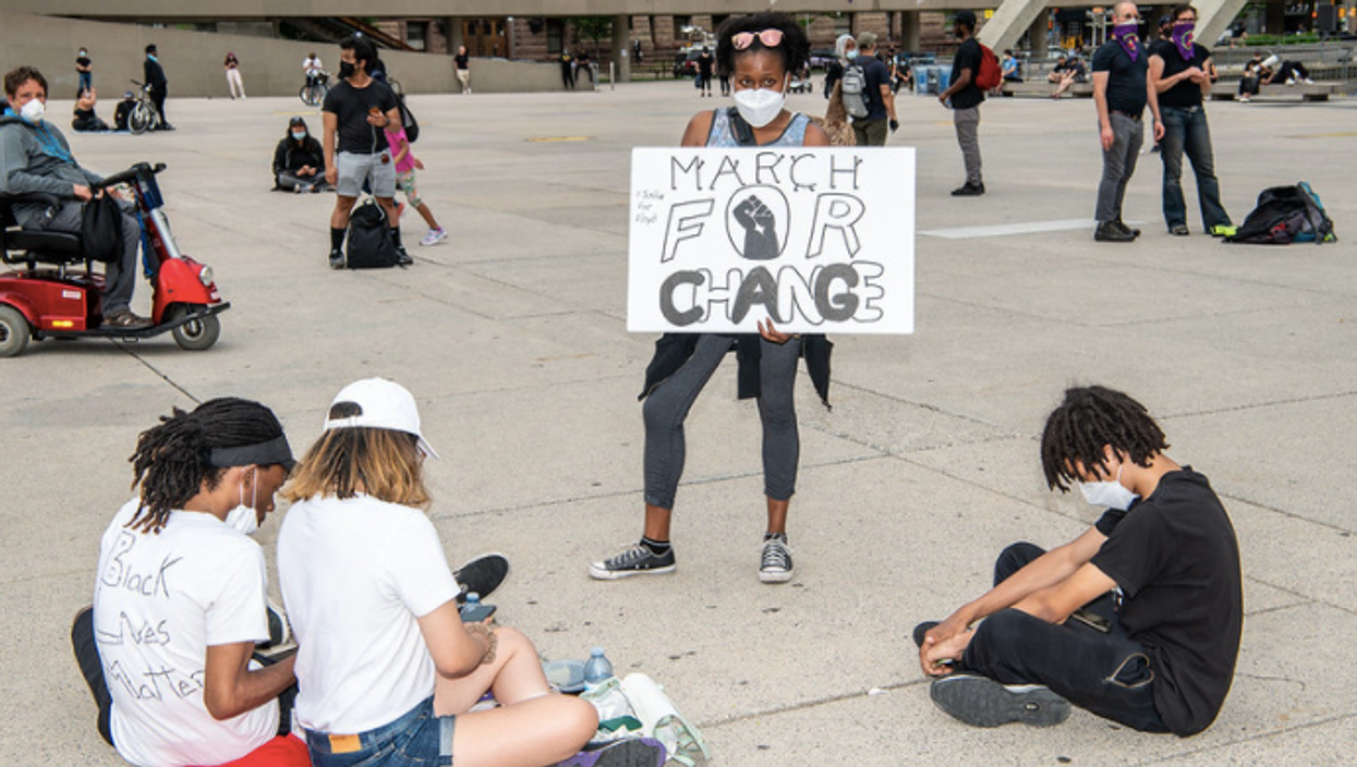 Nathan Phillips Square Protest Saw Hundreds Asking To Cut The Toronto Police Budget