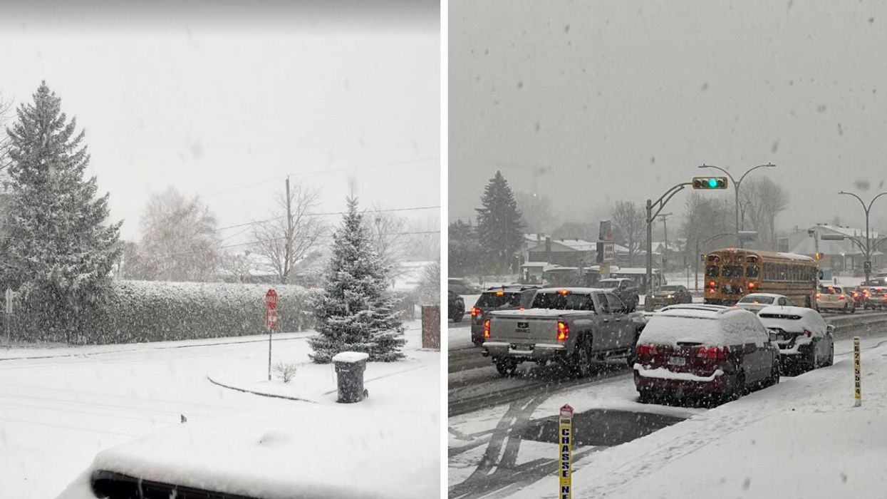 Neige à Blainville. Neige à Laval.