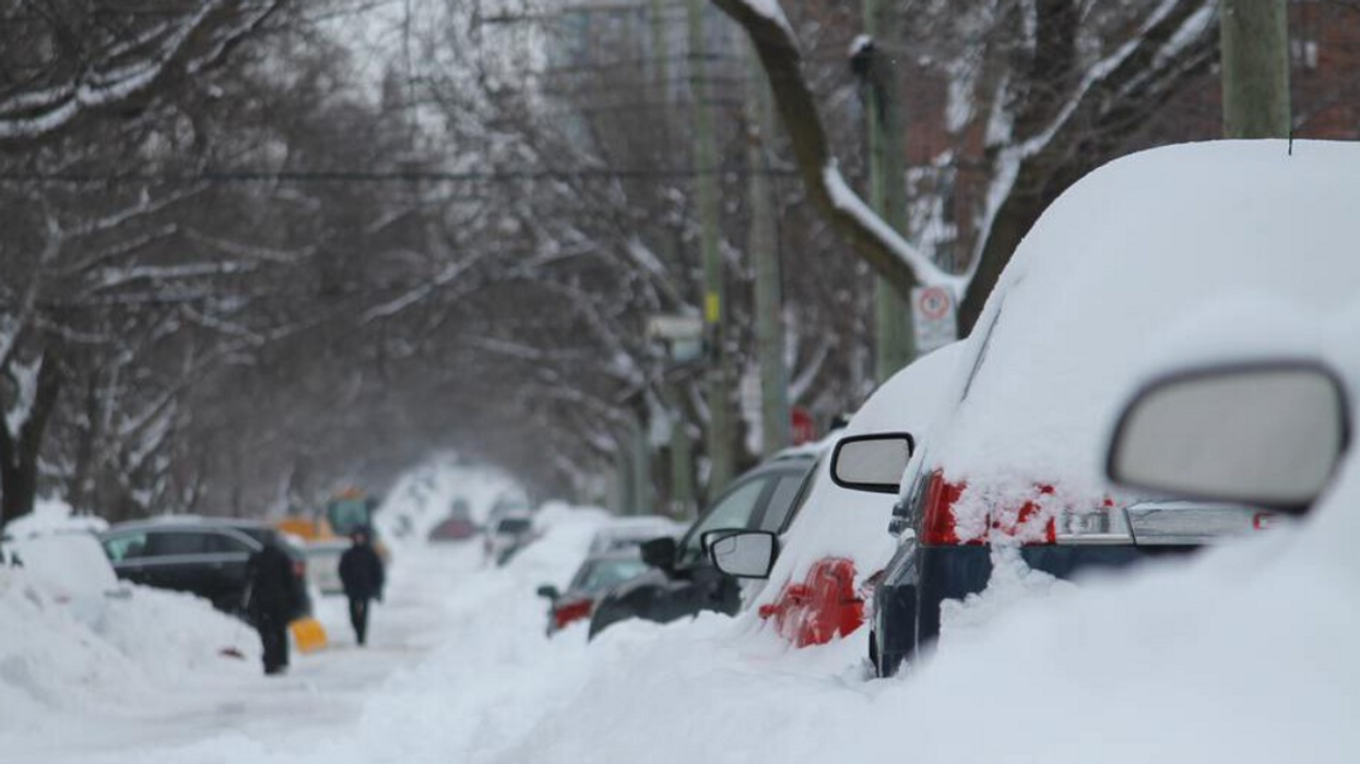 Neige à Montréal.