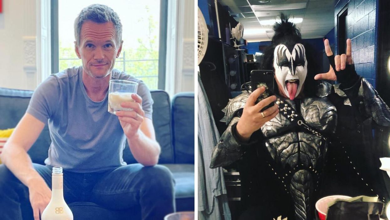 Neil Patrick Harris. Right: Gene Simmons.