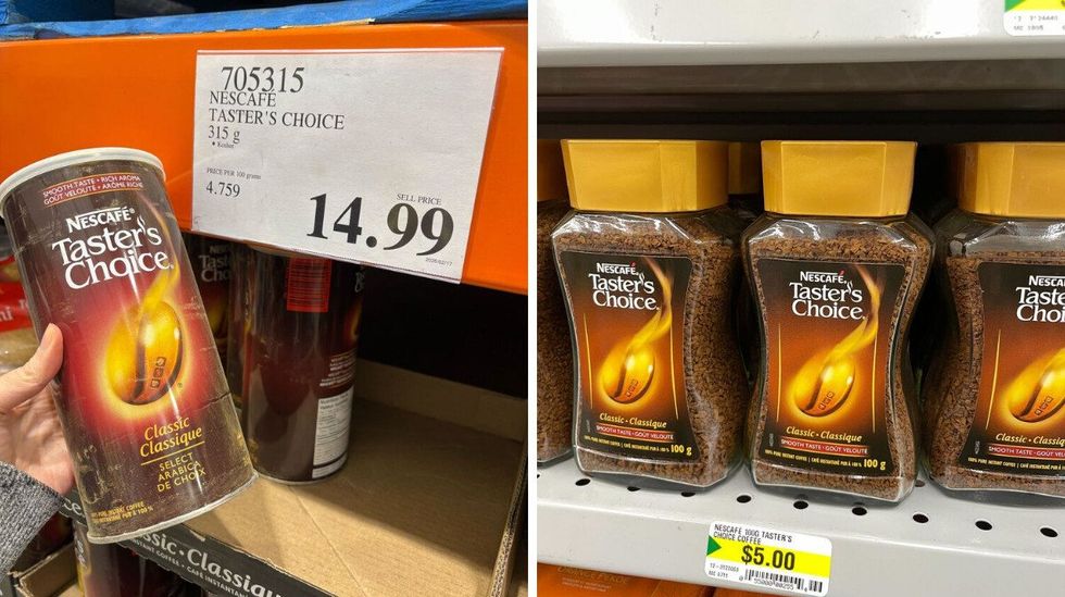 nescafe taster's choice instant coffee at costco and dollarama