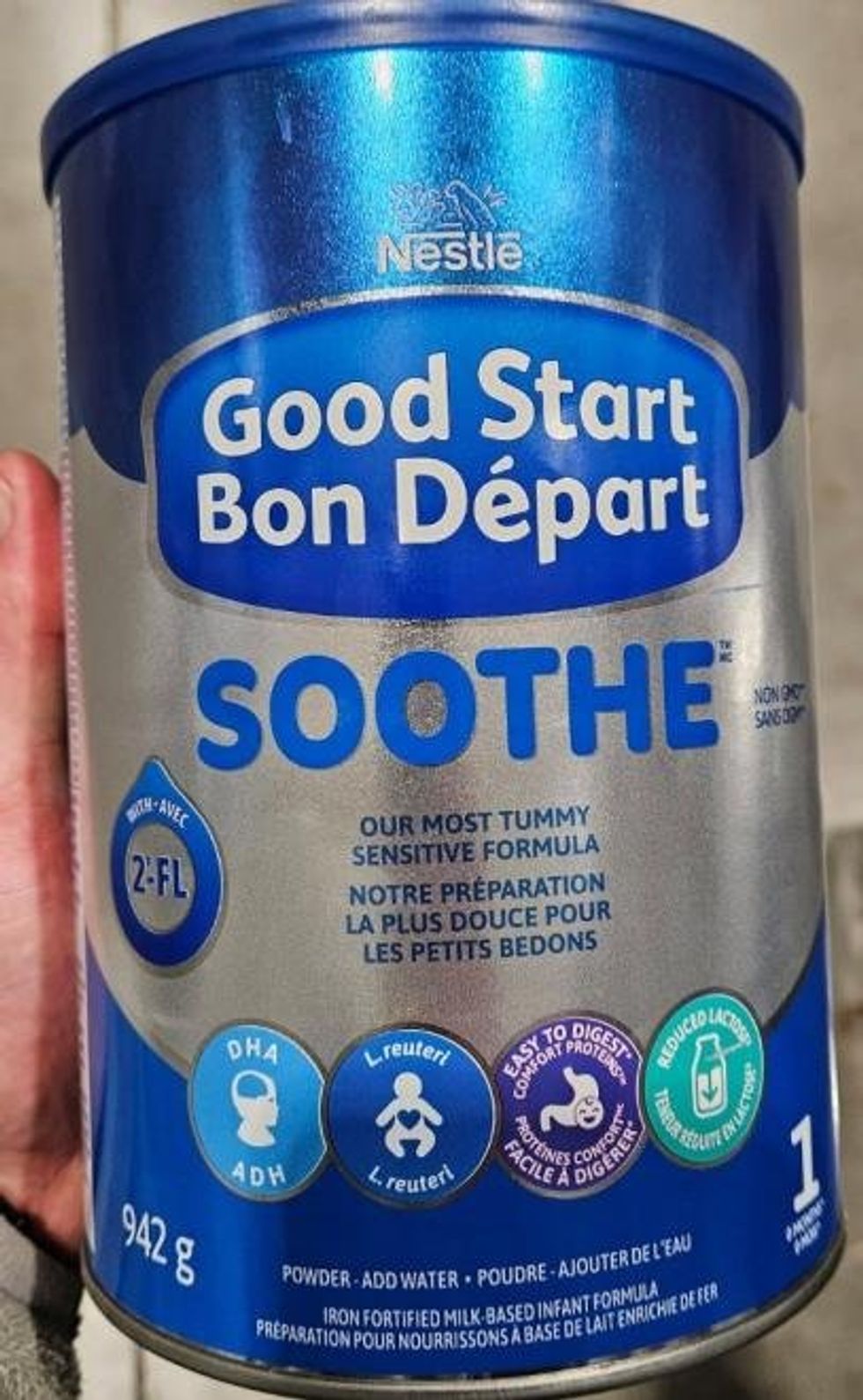 Nestl\u00e9 Good Start Soothe infant formula.