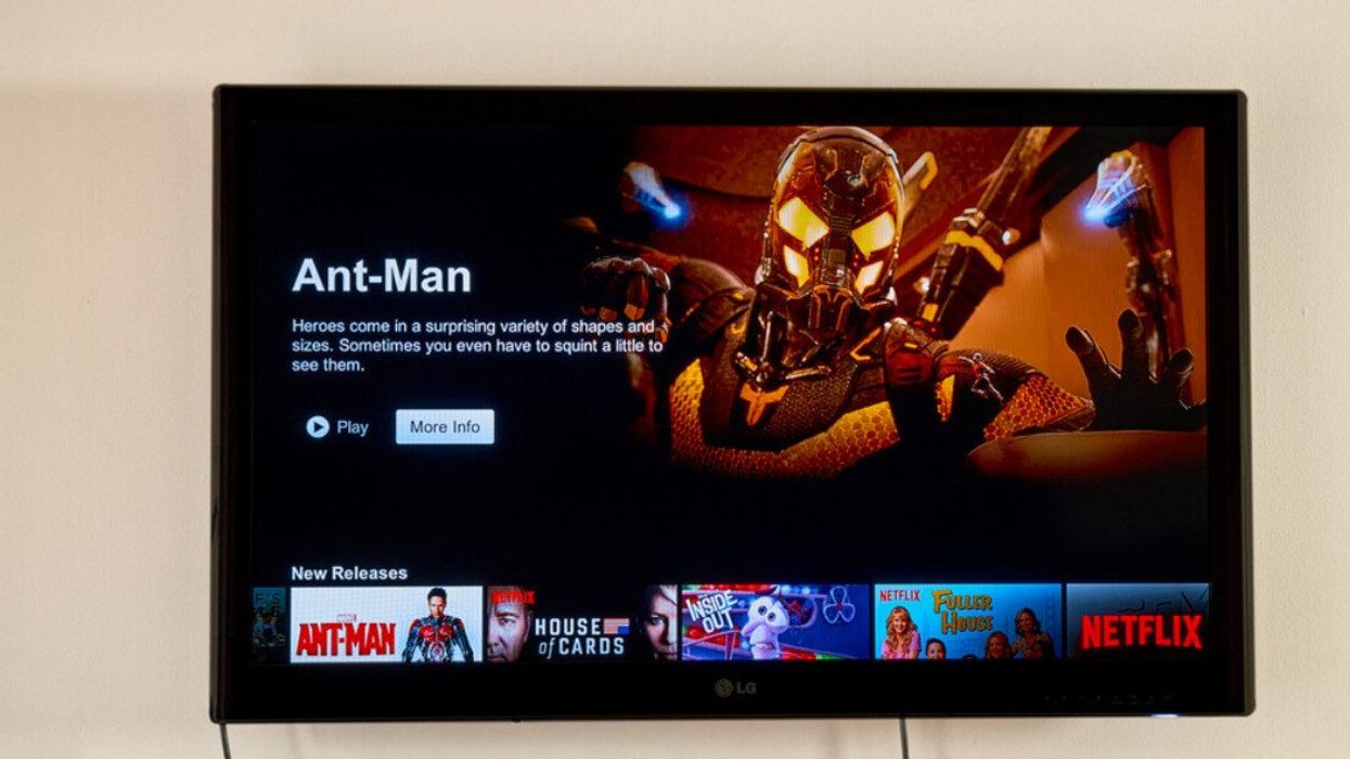 Netflix being displayed on a television.