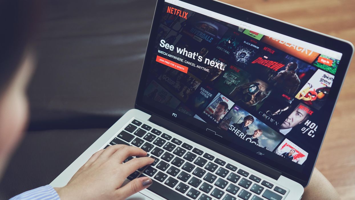 Netflix on a laptop screen.