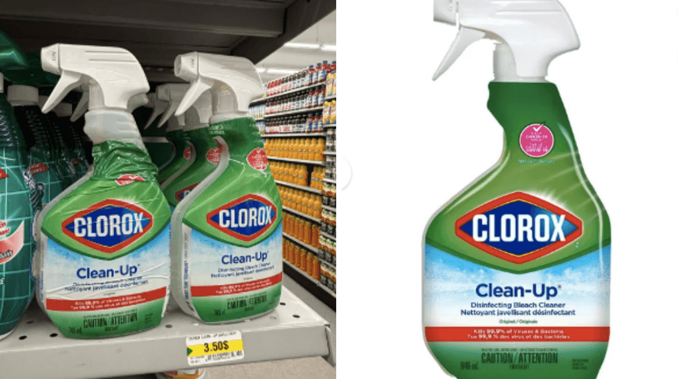 Nettoyant javellisant d\u00e9sinfectant Clorox.