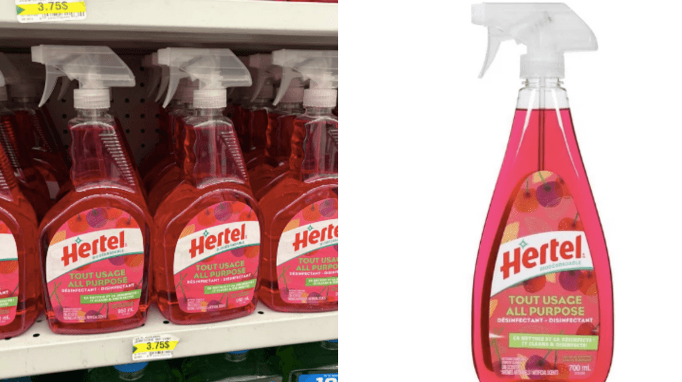 Nettoyants tout-usage \u00e0 vaporiser Hertel.