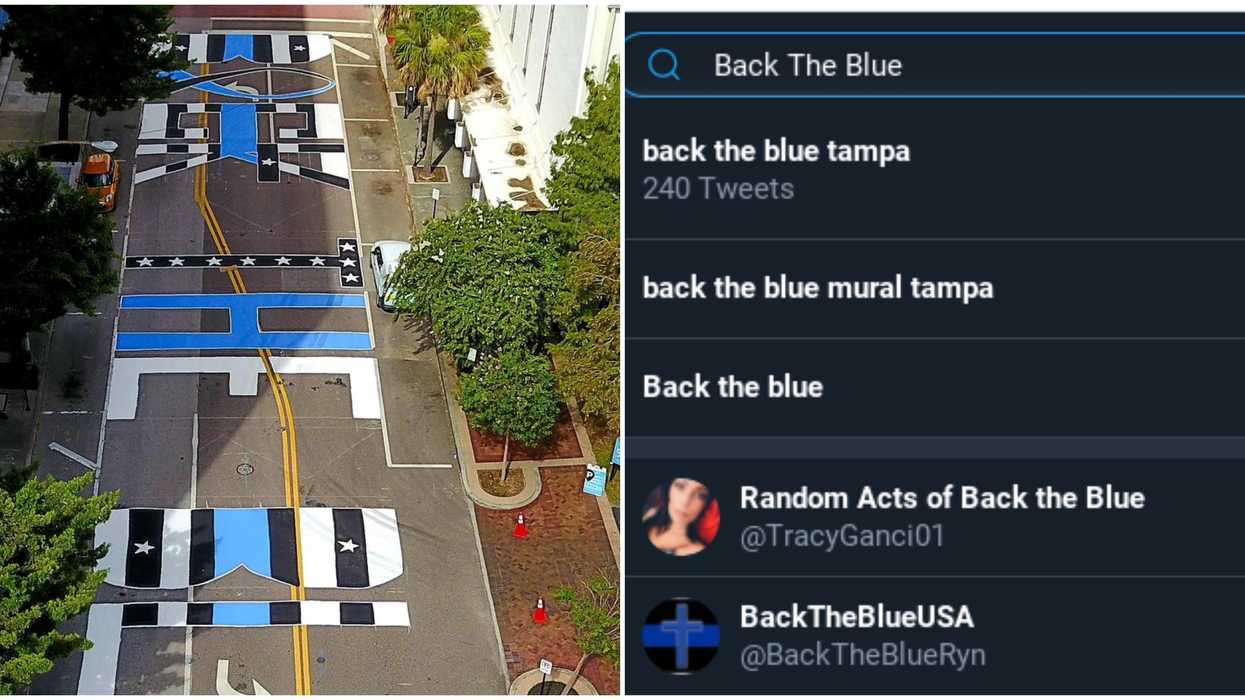 New Back The Blue Mural In Tampa Is Catching Some Shade From Twitter Users