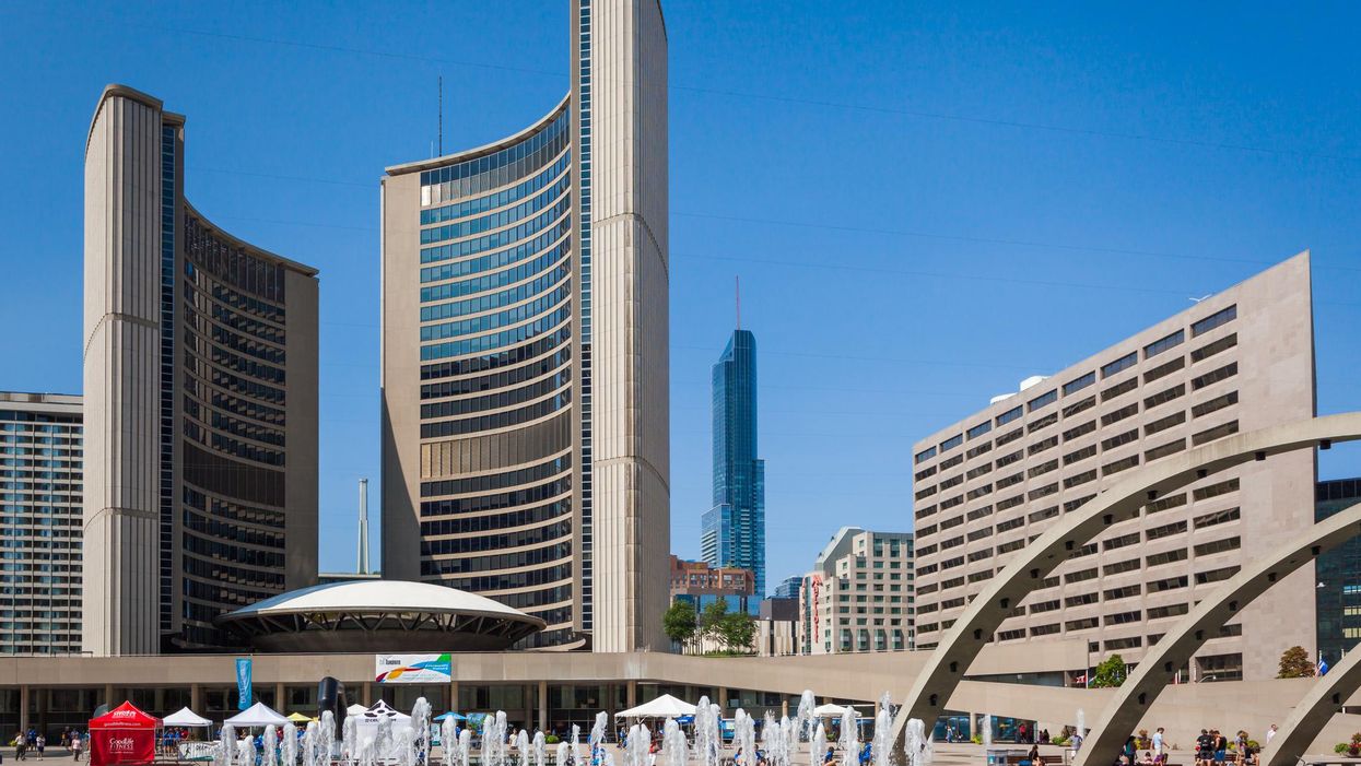 New City Hall in Toronto during summer