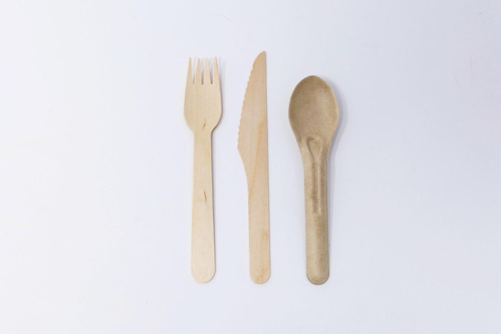 New Tim Hortons cutlery that's compostable.