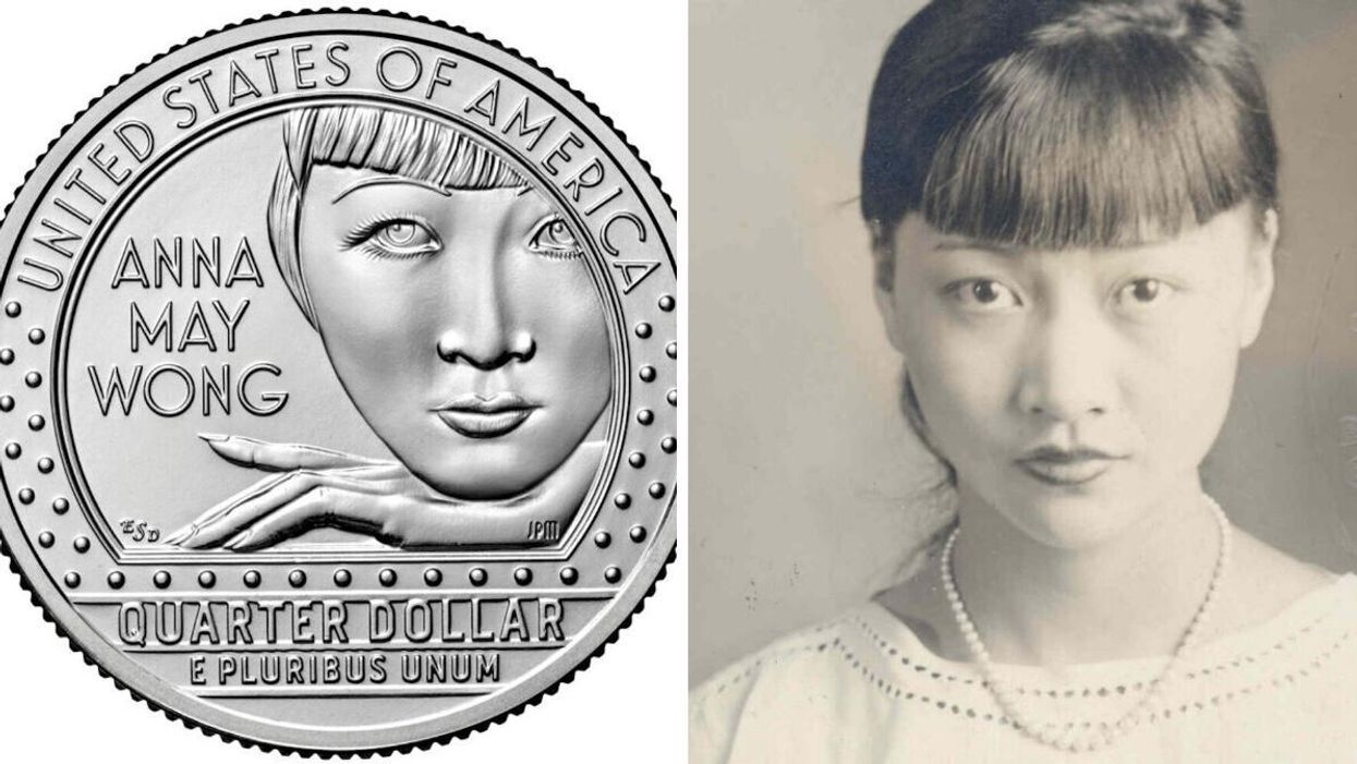 New U.S. quarter featuring Anna May Wong. Right: Anna May Wong.