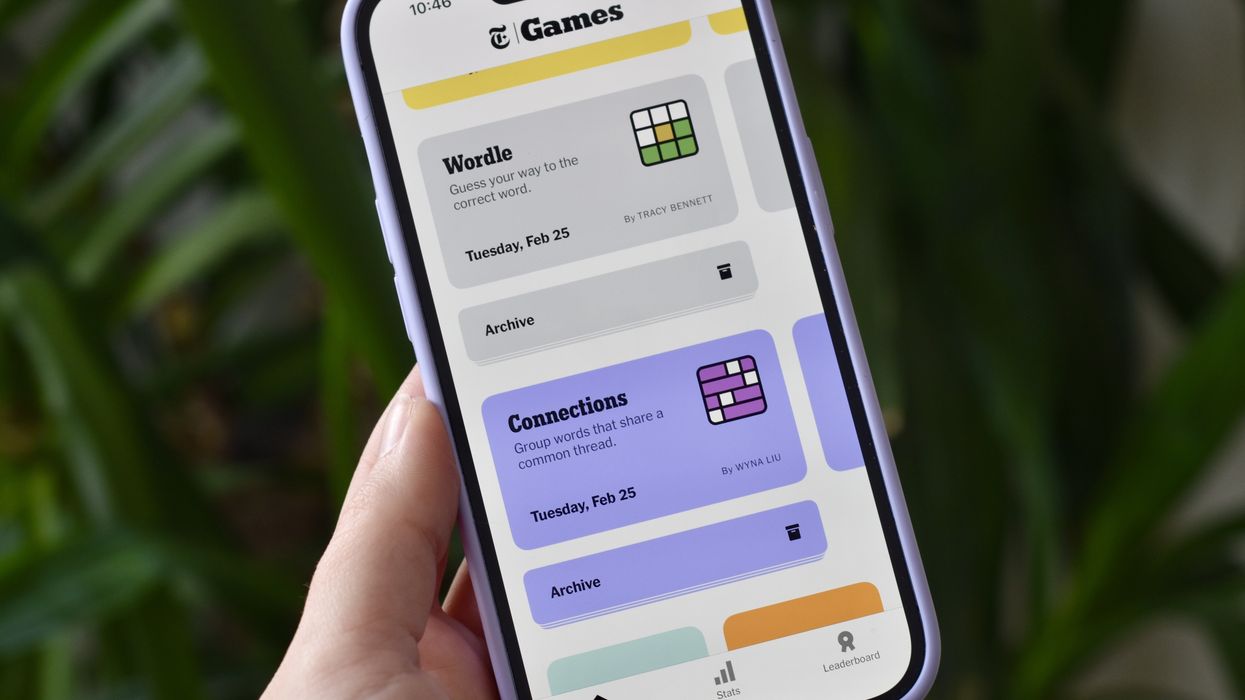 New York Times Games app home screen on a phone.